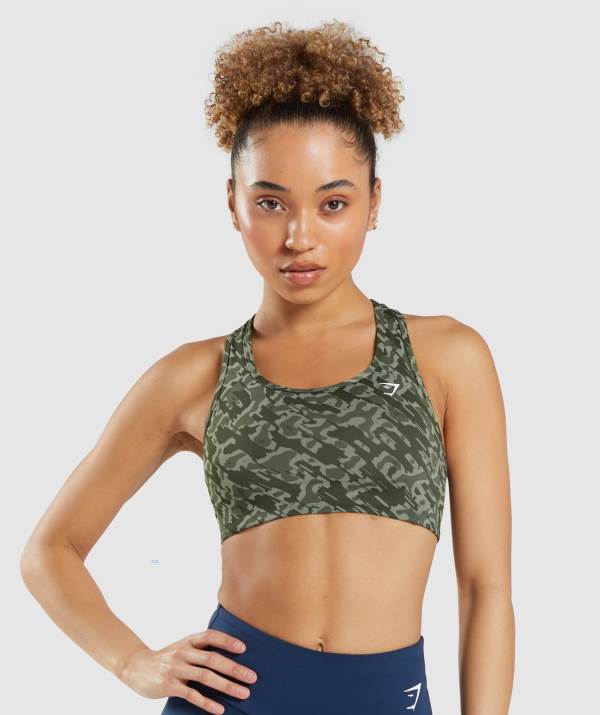 Damske Športové Podprsenky Gymshark Essential Racer Back Zelene | JP1372849